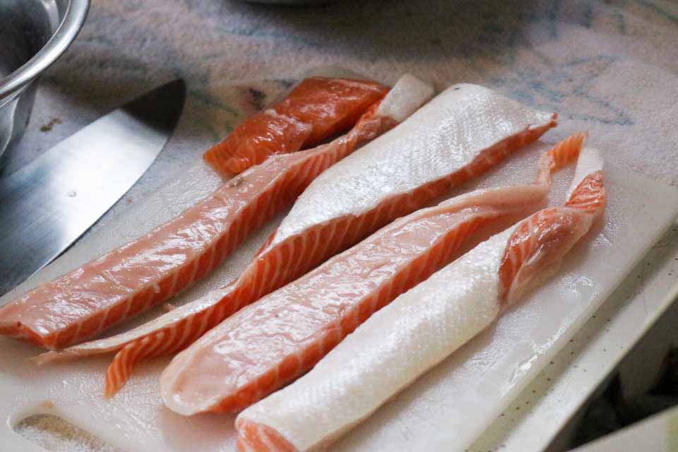 Salmon belly